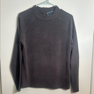 Karen Scott Dark Gray Sweater Blouse Petite Large